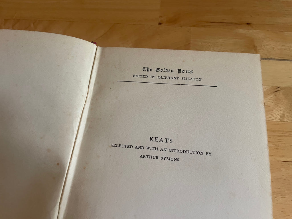 Poems Of Keats