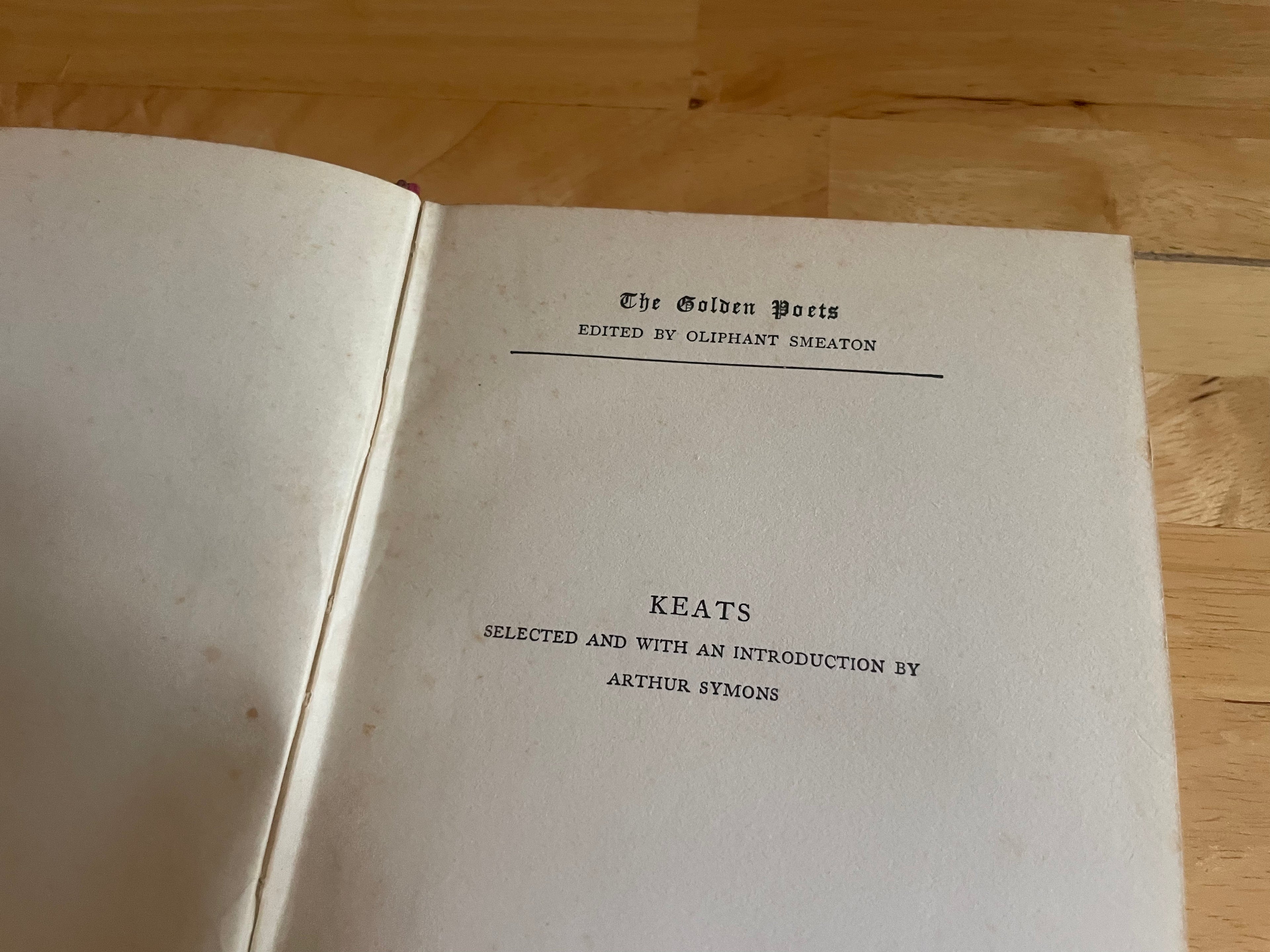 Poems Of Keats