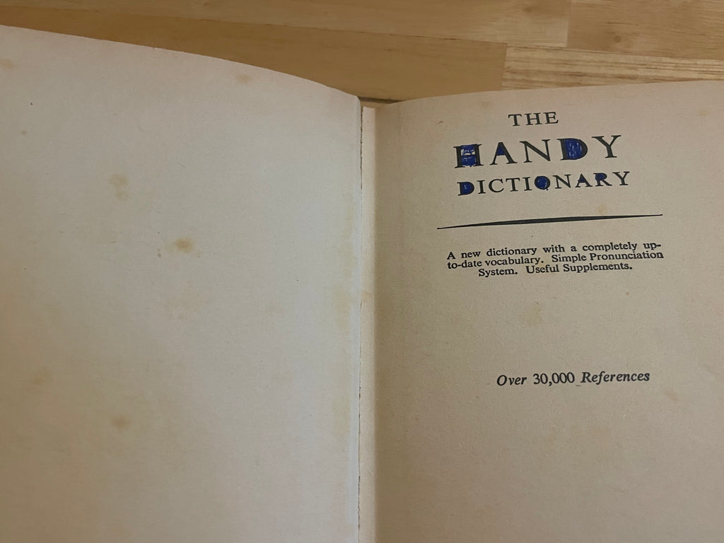The Handy Dictionary  - The Literal Press