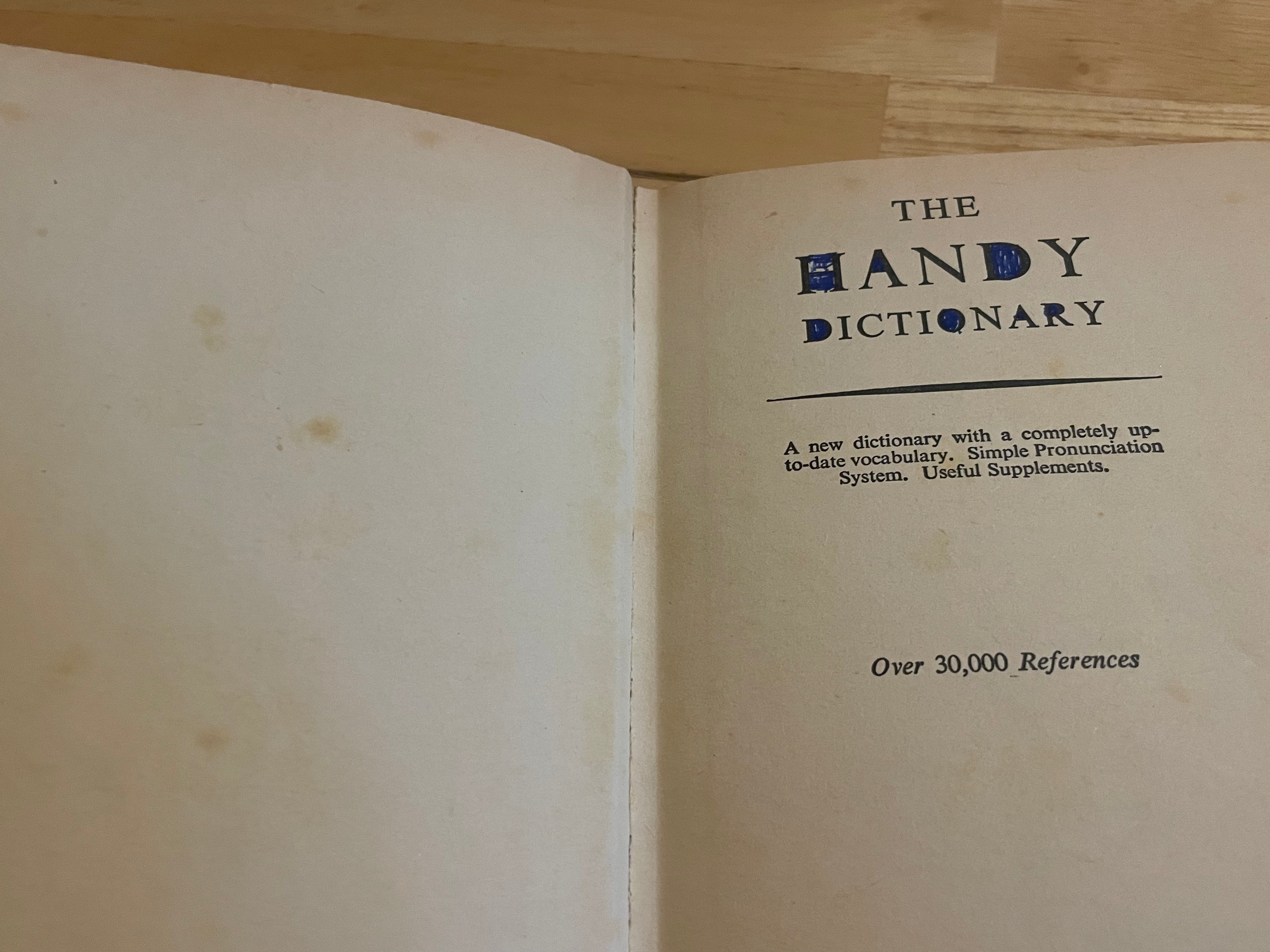 The Handy Dictionary  - The Literal Press
