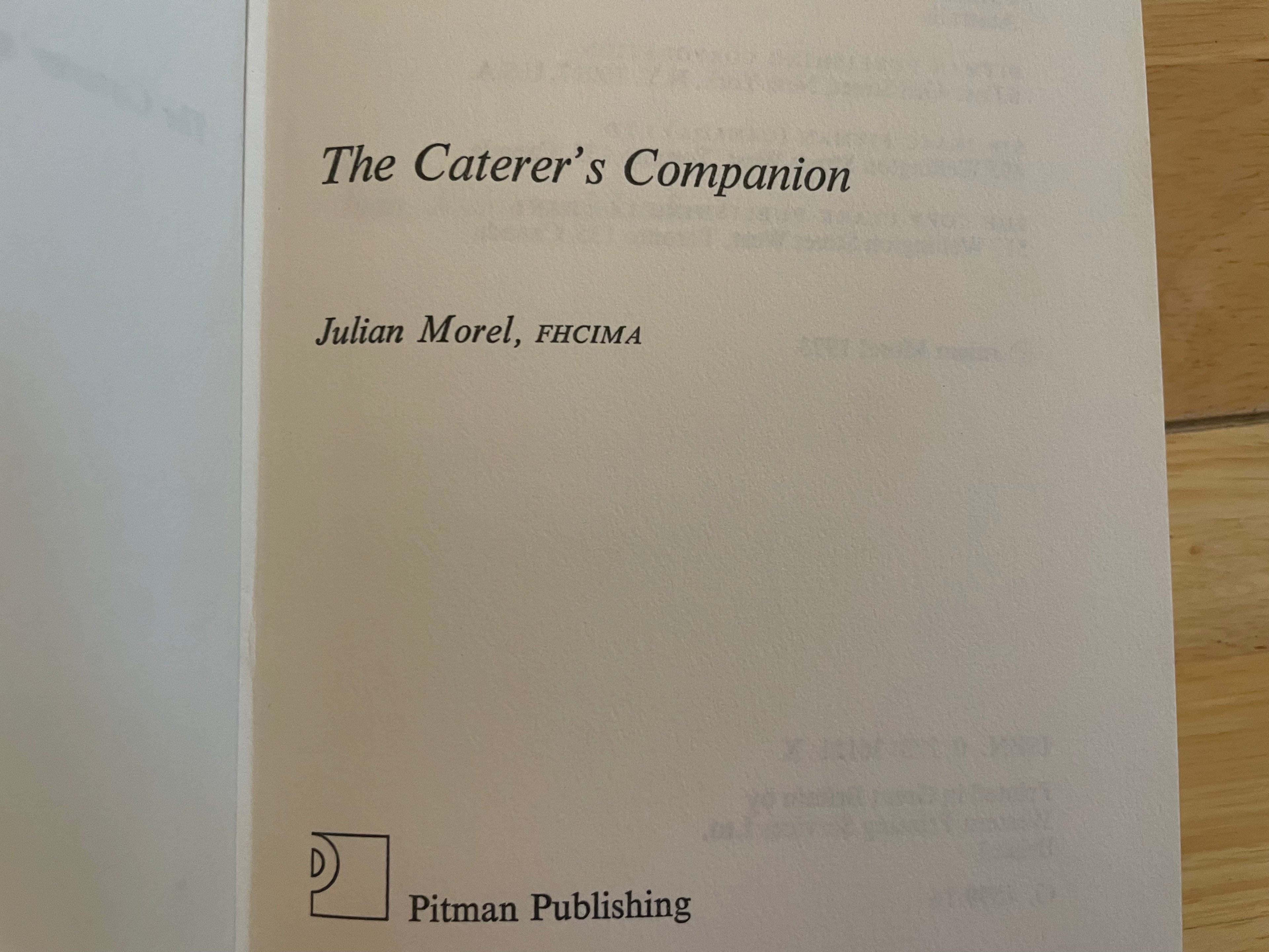 The Caterer’s Companion Morel