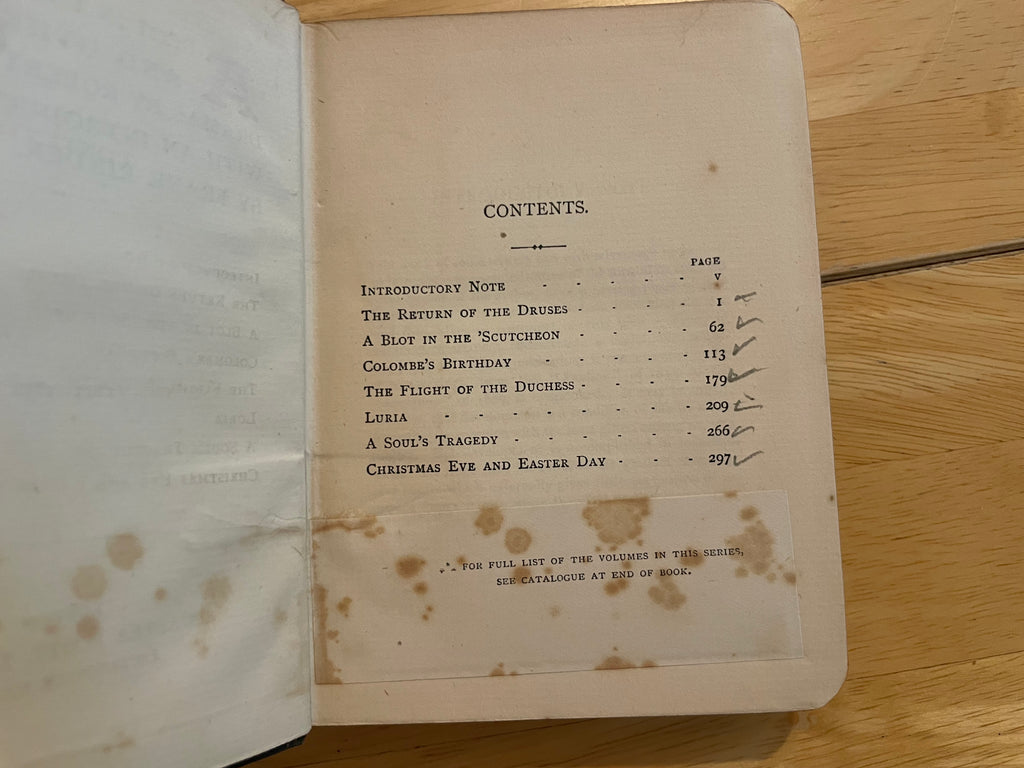 A Blot In The Scufcheon - Robert Browning